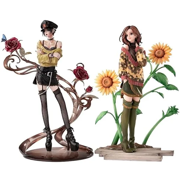 Jilijia Anime Illustration Komatsu Nana/Osaki Nana Girl Figure Original Art Painting Figure Desktop Ornament Christmas Birthday Gift for Fans - 24cm - Komatsu Nana+osaki Nana