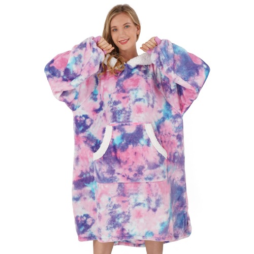 Winthome Lengthen Oversized Fleece Hoodie Sweatshirt Blanket, One Size Fits All Adults Men Women