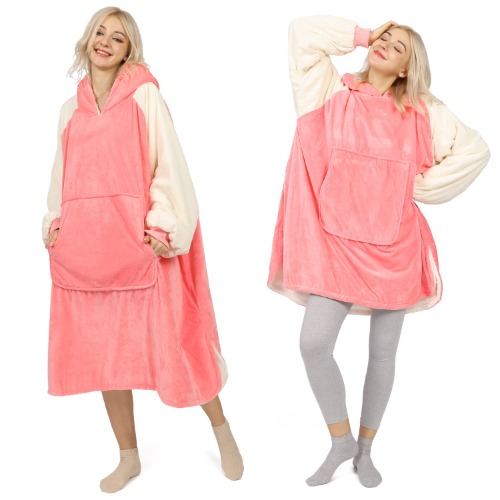 Winthome Blanket Hoodie, Super Soft Warm Fleece Sweatshirt, Sherpa Lining Wearable Fleece Hoodie, Oversized Blanket Hoodie for Men Women Adults Teens
