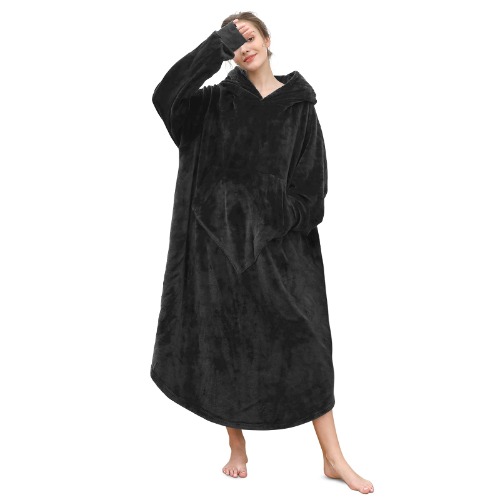 Blanket Hoodie, Oversized Sweatshirt Wearable Fleece Blanket, Super Soft Warm Comfortable Blanket Hoodie with Large Front Pocket One Size Fits All Men Women Girls, Boys