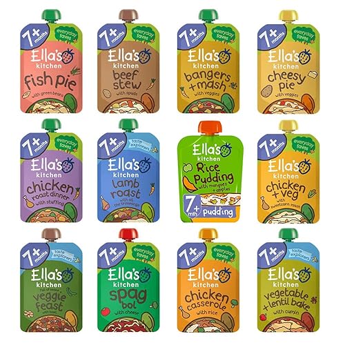 Ella's Kitchen Stage 2 Mixed Case Selection from 7 Month 11 x 130g + 1 x 80g