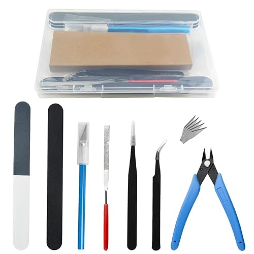 WMYCONGCONG 8 PCS Gundam Model Tools Kit Modeler Basic Tools Hobby Building Tools Kit for Buildings Cars Airplanes Model Assemble Building Repairing and Fixing