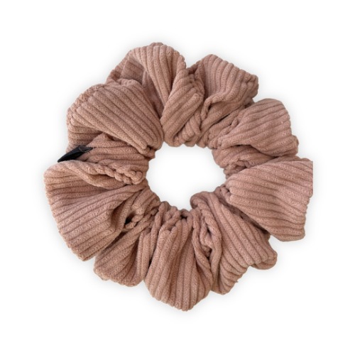 Rose Thick Corduroy Scrunchie - luxe