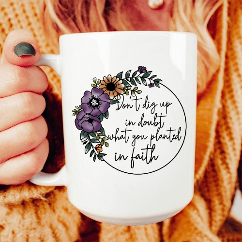 Have Faith Ceramic Mug 15 oz - White / One Size