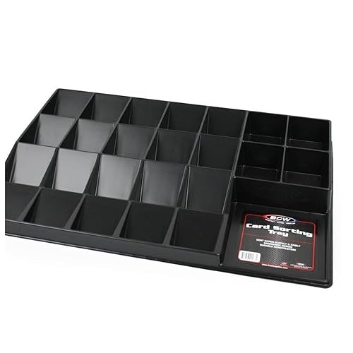 BCW Trading Card Sorting Tray for Pokemon, MTG, Baseball, Sports Cards | 24-Cell Organizer, Grading Kit, Display Case | Perfect for Sorting, Storing, and Displaying Trading Cards, and Sports Cards