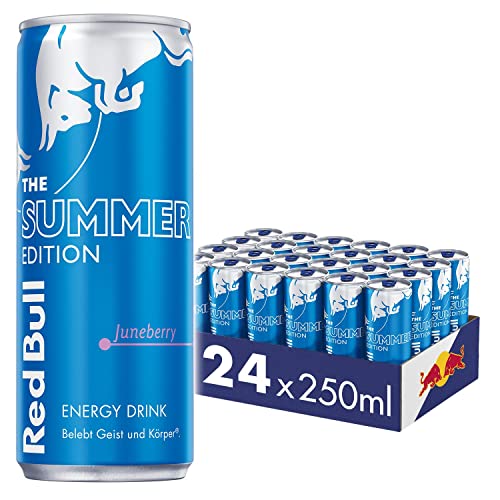Red Bull Energy Drink Summer Edition 2023 Juneberry - 24er Palette Dosen Getränke, EINWEG (24 x 250 ml) - Single