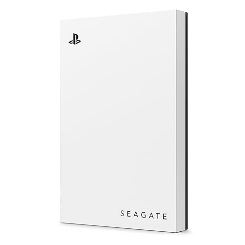 Seagate Game Drive PS4/PS5, 5TB, tragbare externe Festplatte, 2.5 Zoll, USB 3.0, weiß, LED blau, inkl. 2 Wochen Playstation+, STLV5000202 - 5TB - PS4/PS5