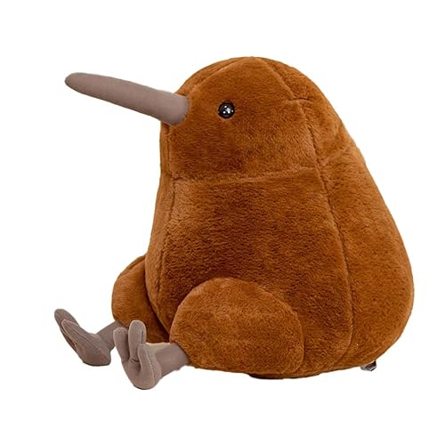 Soaying Lifelike Kiwi Bird Plush Toy Gray Kiwi Bird Stuffed Body Pillow Large Realistic Sitting Kiwi Bird Plushie Gifts,B
