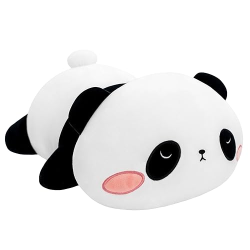 SQEQE Weighted Panda Plush, Weighted Panda Stuffed Animal for Anxiety, Cute Panda Plushie Soft Panda Bear Pillow Toy Gift for Kids(13.8 Inch/1.6 lbs,Panda) - White - Medium
