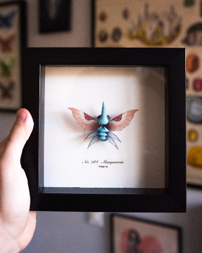 Masquerain Pokémon Taxidermy - 6x6 Shadowbox | Default Title