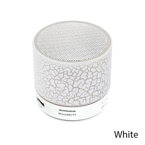 USB Charging Bluetooth Wireless Mini Speaker Colorful LED - White