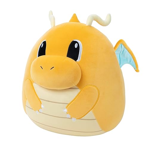 Squishmallows Original 14-Inch Dragonite Pokémon Plush - Ultrasoft Official Jazwares Plush (Large) - Dragonite - 14-Inch