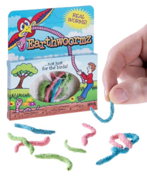 Sour Edible Worms: Real worms coated in sweet and sour dust.