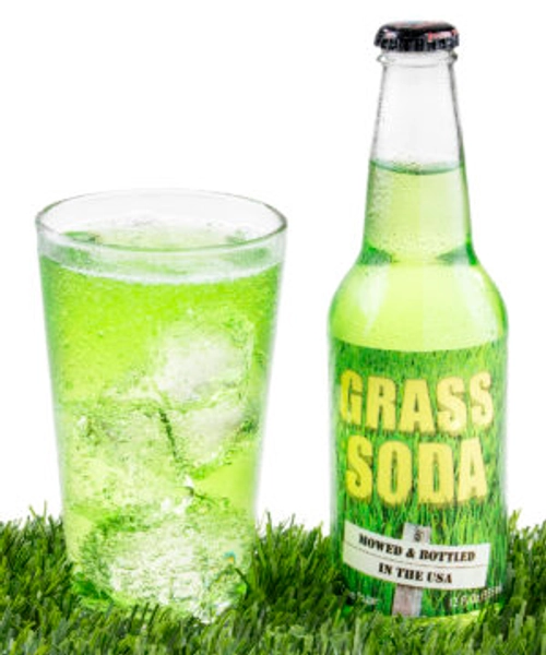 Grass Soda: A unique sweet drink flavored like fresh-cut grass.