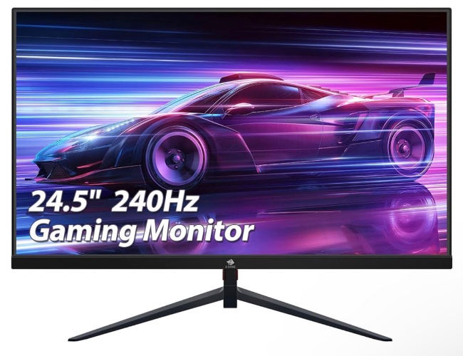 Z-Edge 25 Inch (24.5 Inch) Gaming Monitor 240Hz 1ms MPRT Full HD VA Panel, Ultra-Thin Bezel, FreeSync, HDMI2.0 & DisplayPort1.4, VESA Mountable, Built-in Speakers, Black