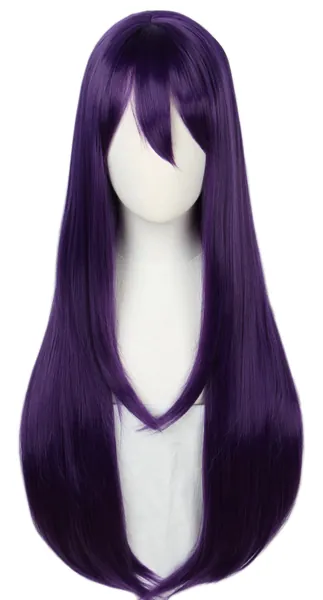 Linfairy Long Purple Wig Halloween Cosplay Wig For Women 85CM - Purple