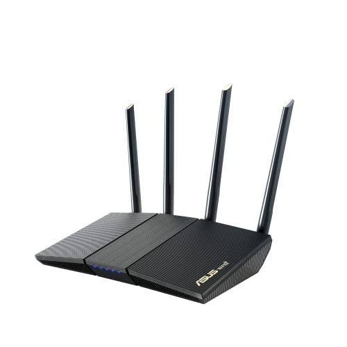 ASUS RT-AX1800S Dual Band WiFi 6 Extendable Router, Subscription-Free Network Security, Parental Control, Built-in VPN, AiMesh Compatible, Gaming & Streaming, Smart Home - AX1800 - Router