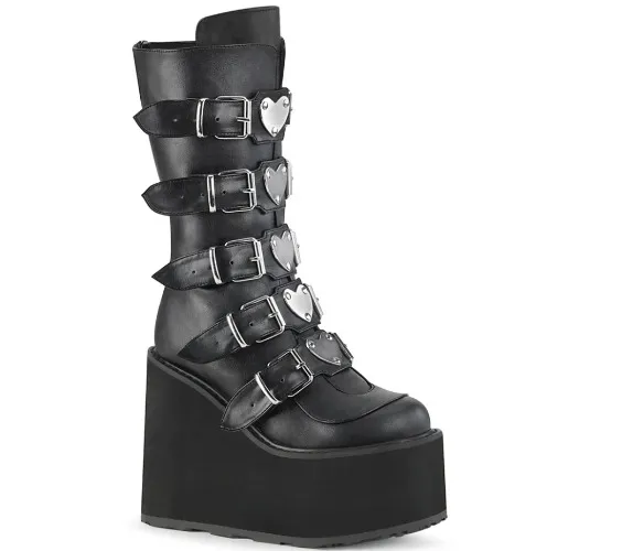 Swing-230 | Black Vegan Leather / 7