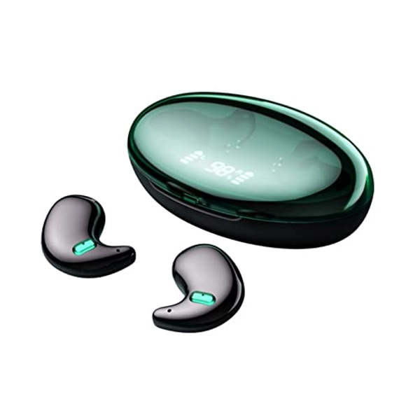 Houlyn Sleep Earbuds Invisible Bluetooth for Sleeping Smallest Buds Tiny Mini Side Sleepers Wireless Hidden Headphones Small Discreet Earpiece with Charging Case Green