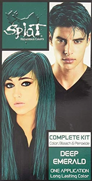 Splat | Deep Emerald | Original Complete Green Hair Dye Kit | Semi-Permanent | 30 Wash Temporary | Vegan & Cruelty-Free