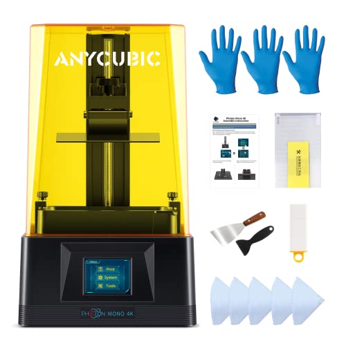 ANYCUBIC Photon Mono 4K 3D Printer, 6.23'' Monochrome Screen Upgraded LCD SLA UV Resin 3D Printers with Fast & Precise Printing and Large Printing Size 5.20''X3.14''X6.50'' - Photon MONO 4K