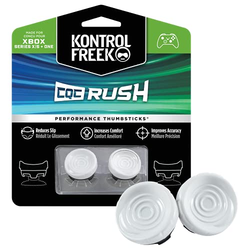 KontrolFreek FPS Freek CQC Rush for Xbox One and Xbox Series X Controller | Performance Thumbsticks | 2 Mid-Rise Concave | White