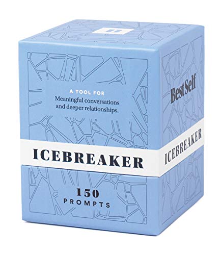 BestSelf Icebreaker Deck - Engaging Icebreaker Game with 150 Conversation Starters Prompts to Create Real Conversations for Friends, Coworkers, Family, Dates, Quality Conversation Cards - Starter Deck