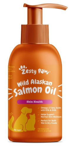 Pure Wild Alaskan Salmon Oil for Dogs & Cats - Supports Joint Function, Immune & Heart Health - Omega 3 Liquid Food Supplement for Pets - All Natural EPA + DHA Fatty Acids for Skin & Coat - 8 FL OZ - 