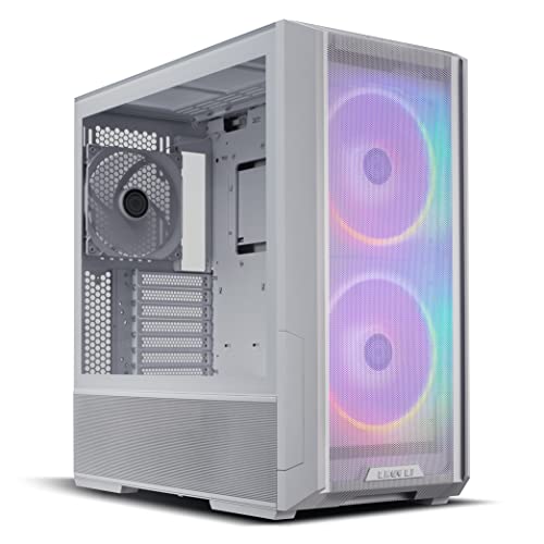 Lian Li Lancool 216 RGB White Steel/Tempered Glass ATX Mid Tower Computer Case,2X 160 mm ARGB Fans Included - LANCOOL 216RW White - 216 White RGB