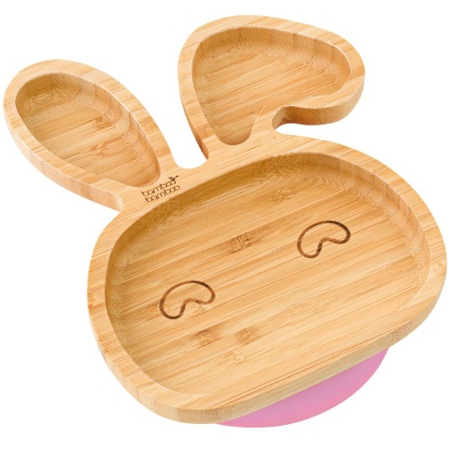 Bamboo Little Bunny Suction Plate | Pink