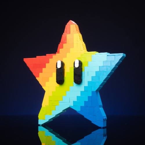 Rainbow Star Life-Sized Sculpture | Bricks & Instructions
