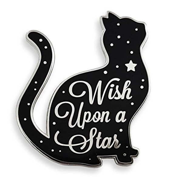 Pinsanity "Wish Upon A Star" Cat Enamel Lapel Pin