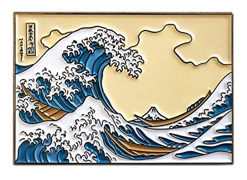 Pinsanity The Great Wave off Kanagawa Enamel Lapel Pin