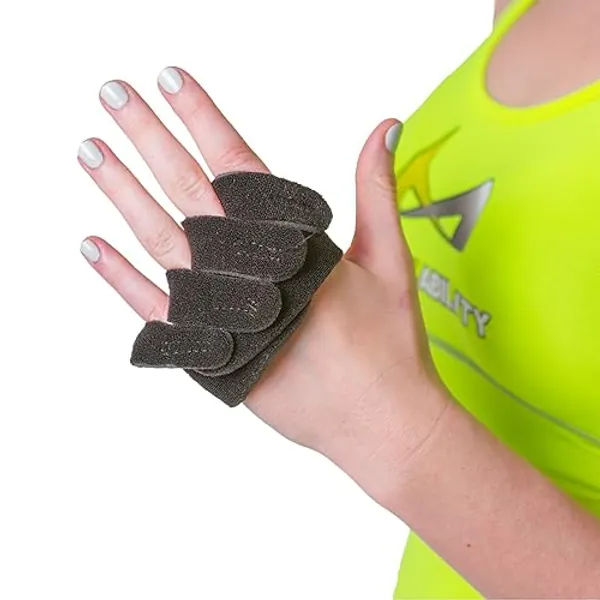 BraceAbility Ulnar Deviation & Drift Hand Splint | MCP Knuckle Joint Support Brace for Rheumatoid Arthritis & Tendonitis Pain Relief, Finger Straightener & Stretcher Glove - L (MED/LGE) Left - Large Left