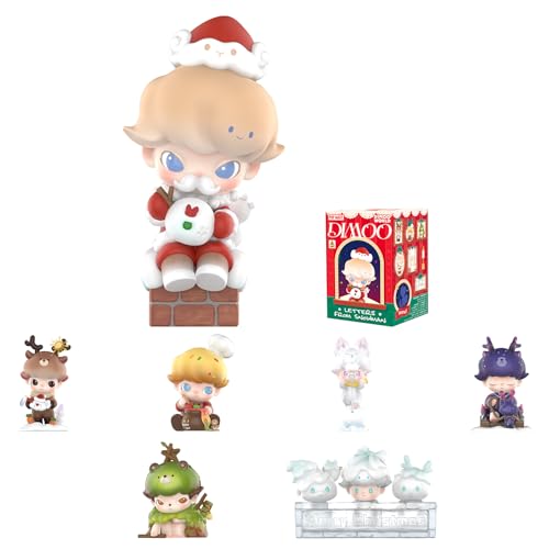POP MART DIMOO Letters from Snowman Blind Box Figures, Random Design Box Toys for Modern Home Decor, Collectible Toy Set for Desk Accessories 1PC - Dimoo Letters from Snowman - Single Box
