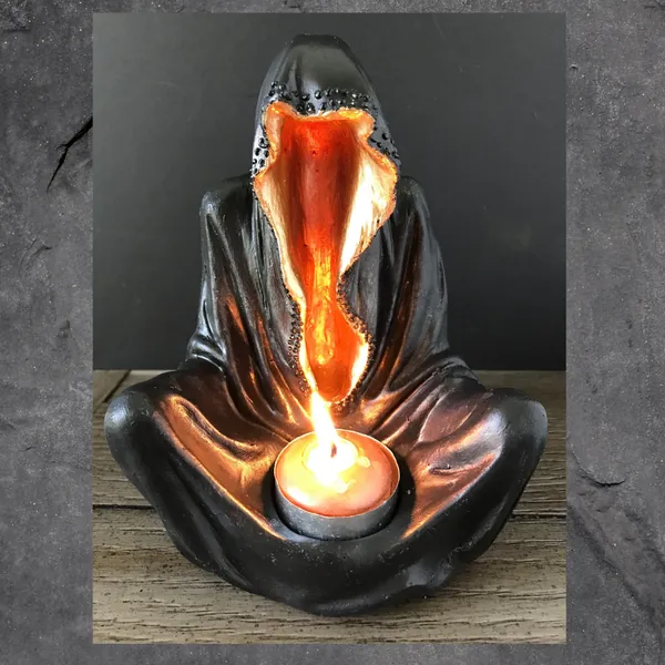 Gothic Decor, Faceless Man Tealight Candle Holder