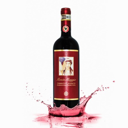Chianti Classico di Montemaggio Bio-Rotwein - Toskanischer Luxuriöser Edler Bio - Sangiovese/Merlot - Wein aus Italien - Fattoria di Montemaggio - 0.75L - 1 Flaschen - 1