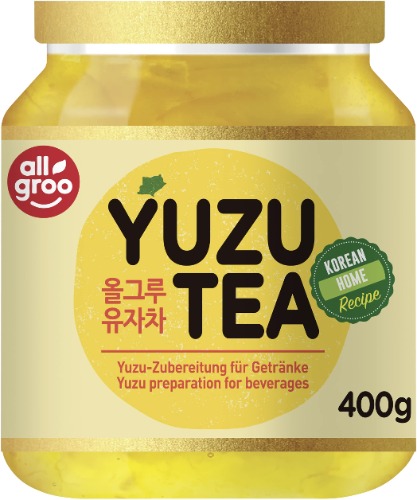 Allgroo Yuzu Tee — Yuzu Zubereitung für Tee oder als Brotaufstrich, vegan und glutenfrei (1 x 400 g) - Yuzu