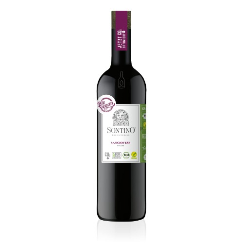 LANGGUTH ERBEN SONTINO BioVegan Sangiovese Italien Halbtrocken 0,75 L (1 x 0,75l) - 1x 0,75l Twister