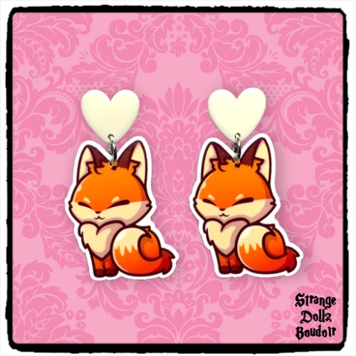 Cute Kitsune Fox earrings
