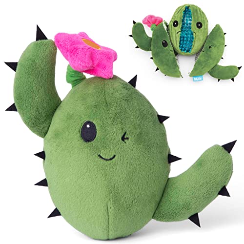 Barkbox 2 in 1 Interactive Plush Dog Toy - Rip and Reveal Dog Toy for Large Dogs - Stimulating Squeaky Pet Enrichment and Puppy Toys | Consuela The Cactus (Large) - Consuela the Cactus - Large