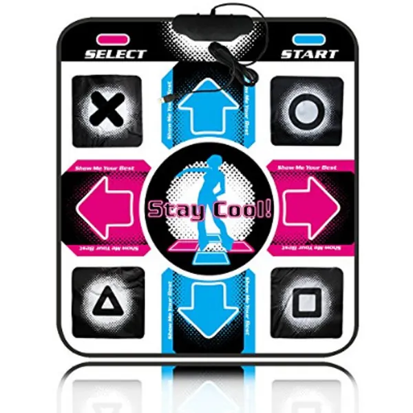 OSTENT USB Non-Slip Dancing Step Dance Mat Pad Blanket Compatible for PC Laptop Computer Video Game