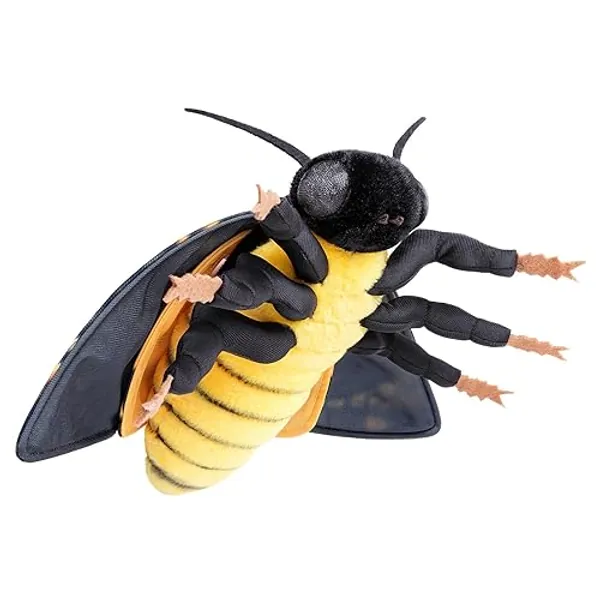 lilizzhoumax Simulation ghost face moth Plush Toy 25.6inch Soft Realistic ghost face moth Stuffed Animal for Kids Insect lovers Boys and Girls Gifts Home Decoration black yellow - Black Ghost Face Moth 25.6inch