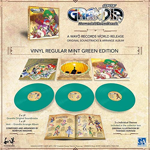Grandia Memorial Soundtrack (Mint Green Vinyl) 3X Record Box Set