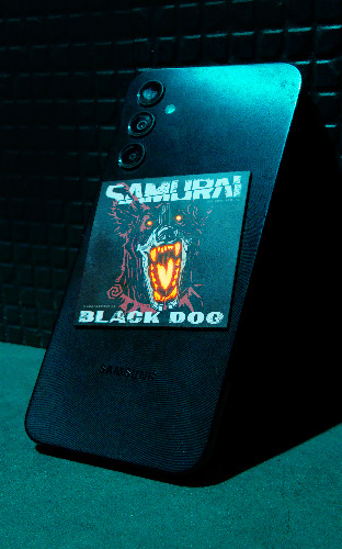 SAMURAI BLACK DOG 🐺✨🎸 NEONWARE STICKER Cyberpunk 2077 Official | Default Title
