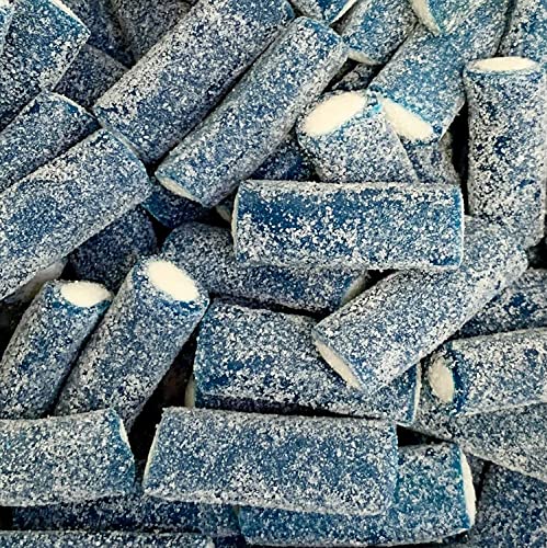 Sour Blue Raspberry Filled Pencils Bites - 1KG Bag - Fizzy Sweets - Baby Shower Sweets - Gender Reveal Sweets