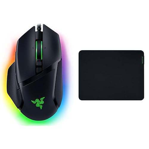 Razer Basilisk V3 - Ratón para Juegos Personalizable con Cable & Gigantus V2 Medium - Alfombrilla Suave Gaming para Ratón, óptima rapidez y Control