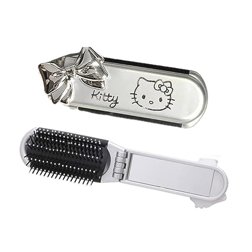 Mini Pocket Hair Comb with Mirror
