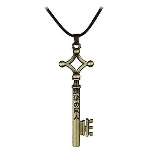 Attack on Titan Halskette mit Schlüssel von Eren Jäger Anime/Manga Merchandise Antik Bronze
