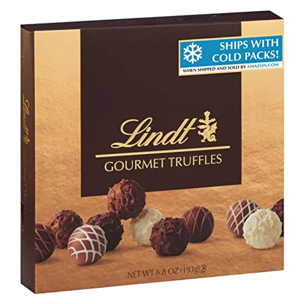 Lindt Gourmet Chocolate Truffles Gift Box, Perfect for Mother's Day Gifting, Assorted Chocolate Truffles, 6.8 Ounces